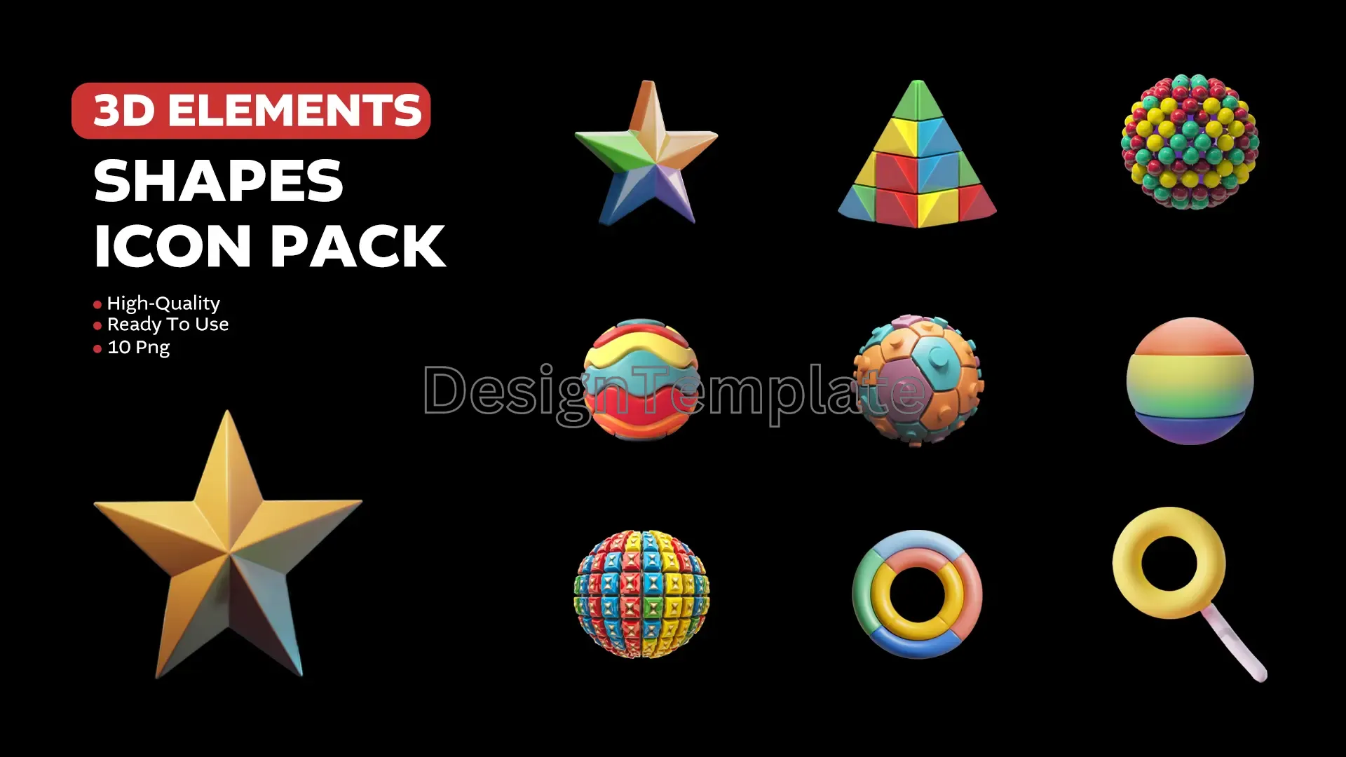 Form Fusion Dynamic 3D Shapes Graphics Pack image